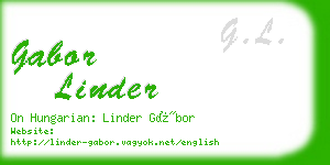 gabor linder business card